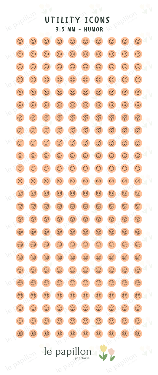Cartela Utility Icons 3.5mm - Humor