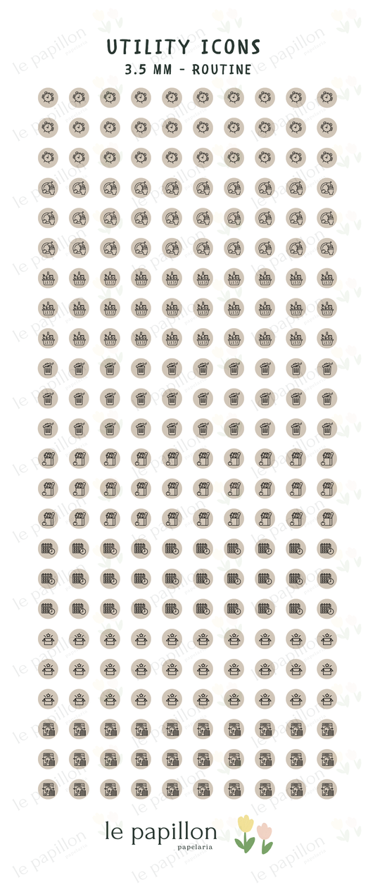 Cartela Utility Icons 3.5mm - Routine