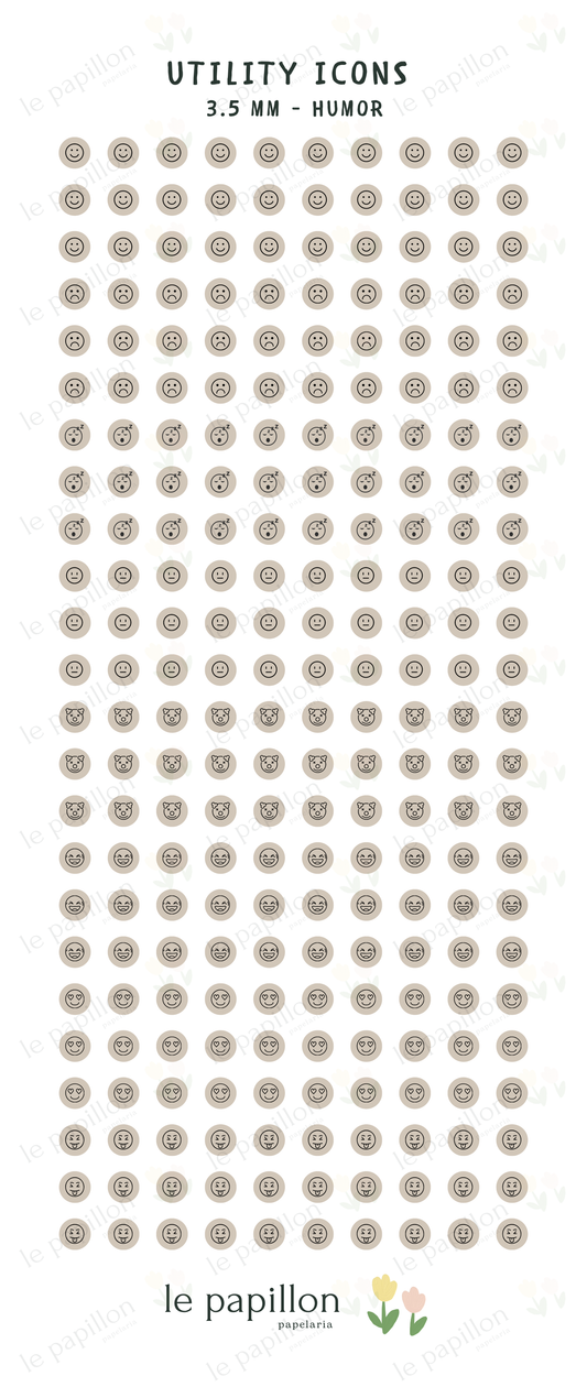 Cartela Utility Icons 3.5mm - Humor