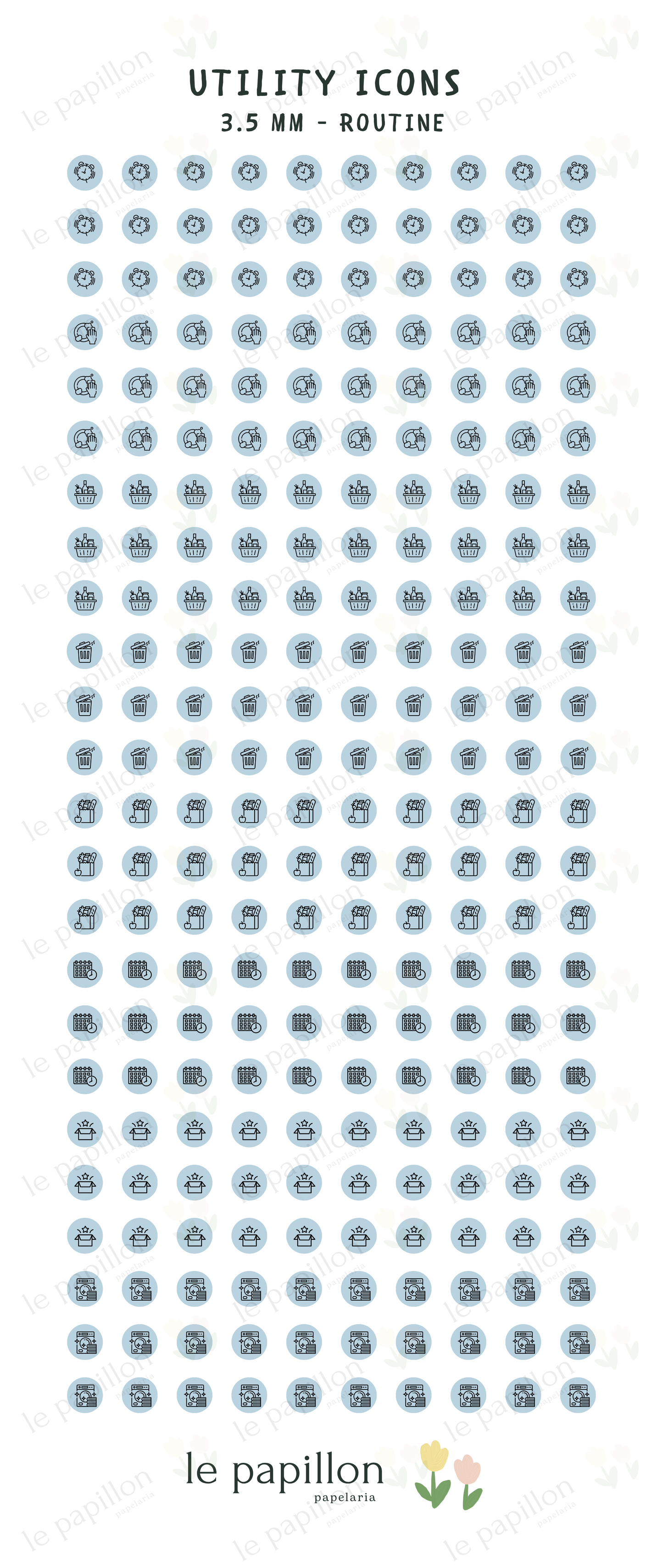 Cartela Utility Icons 3.5mm - Routine