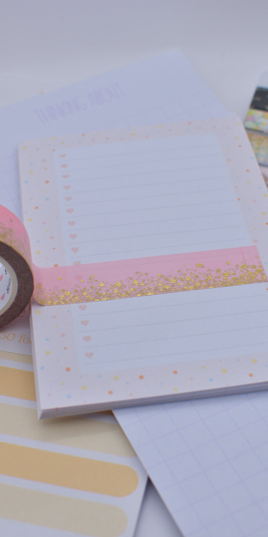 Amostra de Washi Tape - Simply Gilded 15 mm - Pink Stardust