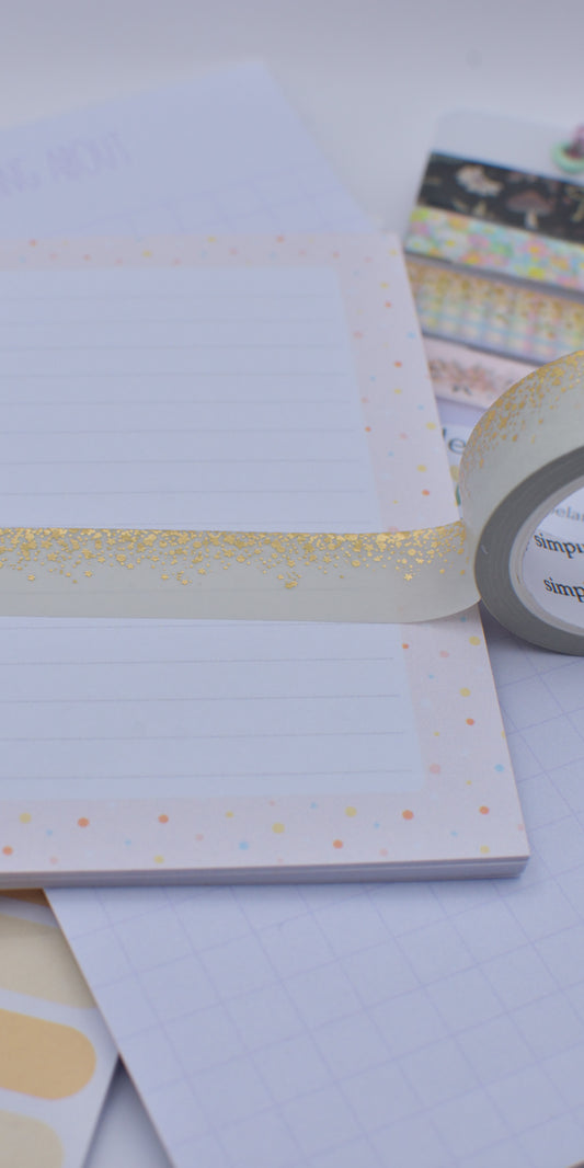 Amostra de Washi Tape - Simply Gilded 15 mm - Smoky Sage Stardust