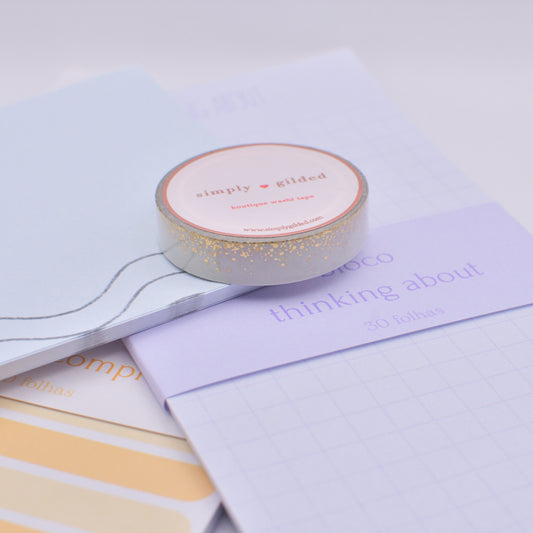 Amostra de Washi Tape - Simply Gilded 10 mm - Smoky Sage Stardust