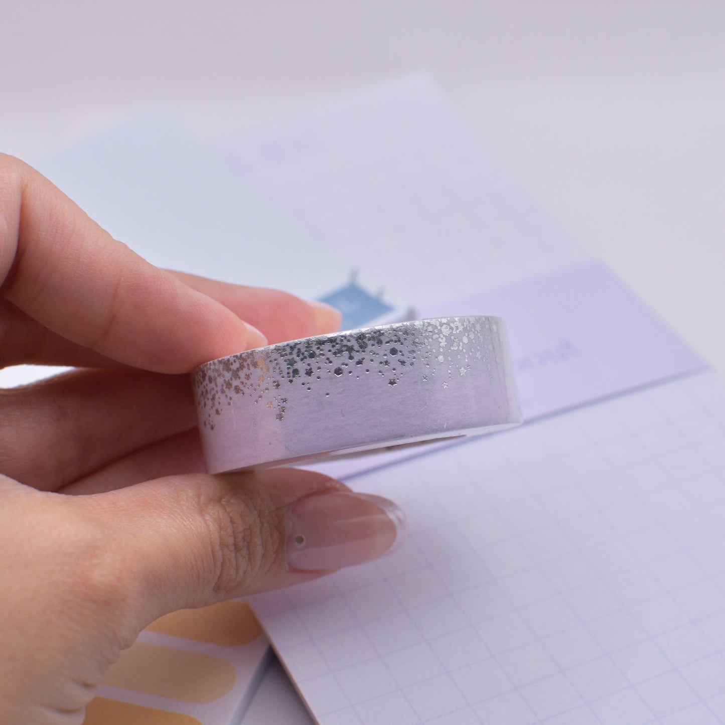 Amostra de Washi Tape - Simply Gilded 15 mm - Lavender Lullaby Stardust