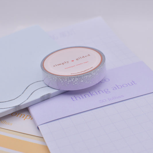 Amostra de Washi Tape - Simply Gilded 10 mm - Lavender Lullaby Stardust