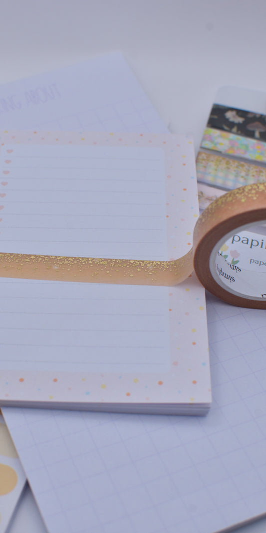 Amostra de Washi Tape - Simply Gilded 10 mm - Chocolate Milk Stardust