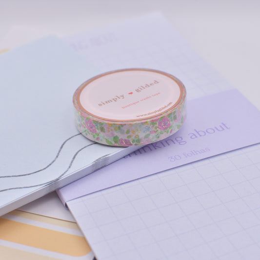 Amostra de Washi Tape - Simply Gilded 10 mm - Tea Time Floral