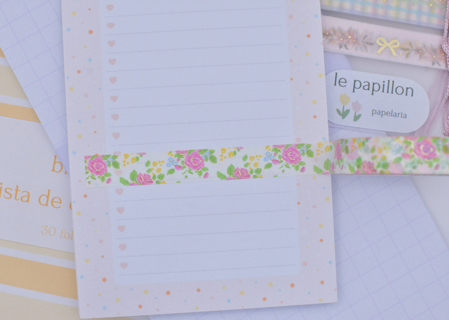 Amostra de Washi Tape - Simply Gilded 10 mm - Tea Time Floral