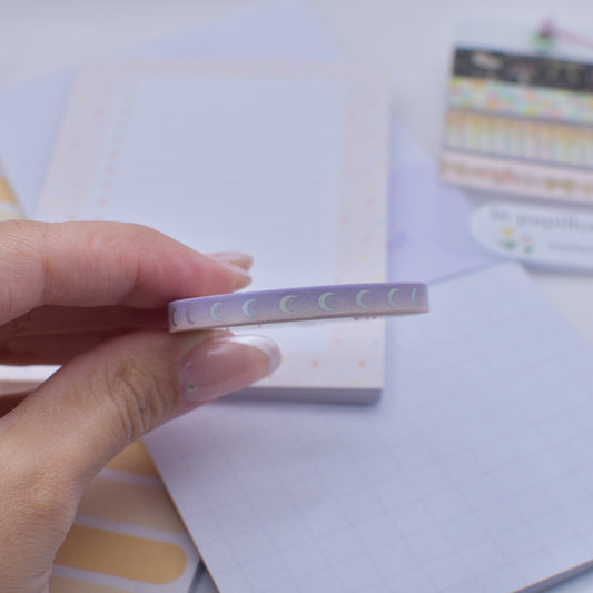 Amostra de Washi Tape - Simply Gilded 5 mm - Crescent Moon Purple
