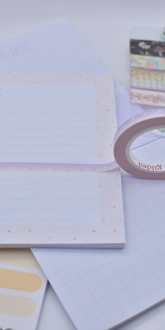 Amostra de Washi Tape - Simply Gilded 5 mm - Crescent Moon Purple