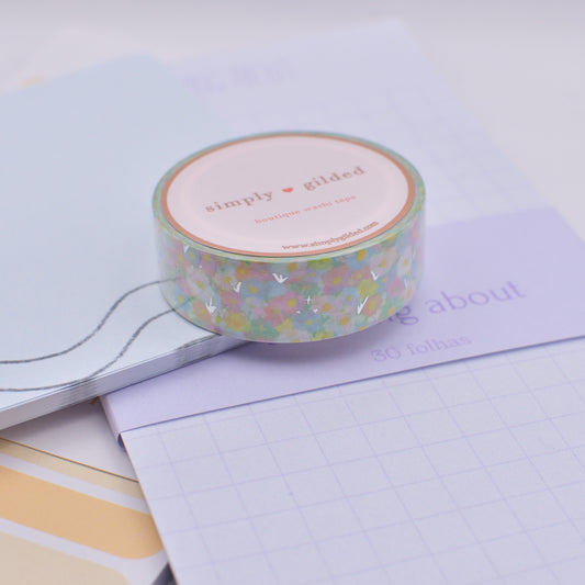 Amostra de Washi Tape - Simply Gilded 15 mm - Spring Ducks Floral Pattern