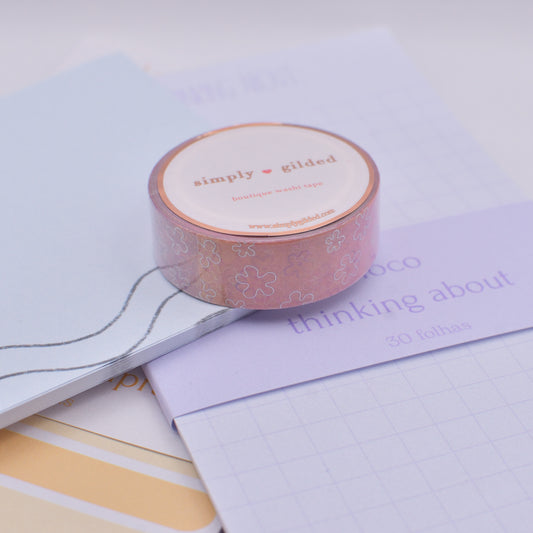 Amostra de Washi Tape - Simply Gilded 15 mm - Silly Sea Pattern