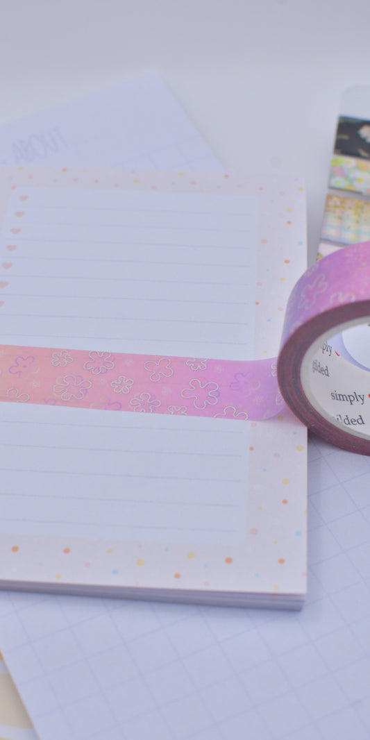 Amostra de Washi Tape - Simply Gilded 15 mm - Silly Sea Pattern