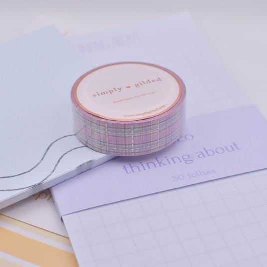 Amostra de Washi Tape - Simply Gilded 15 mm - Plush Halloween Plaid