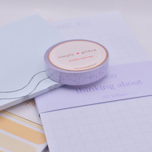 Amostra de Washi Tape - Simply Gilded 10 mm - Light Purple Twinkle Garland