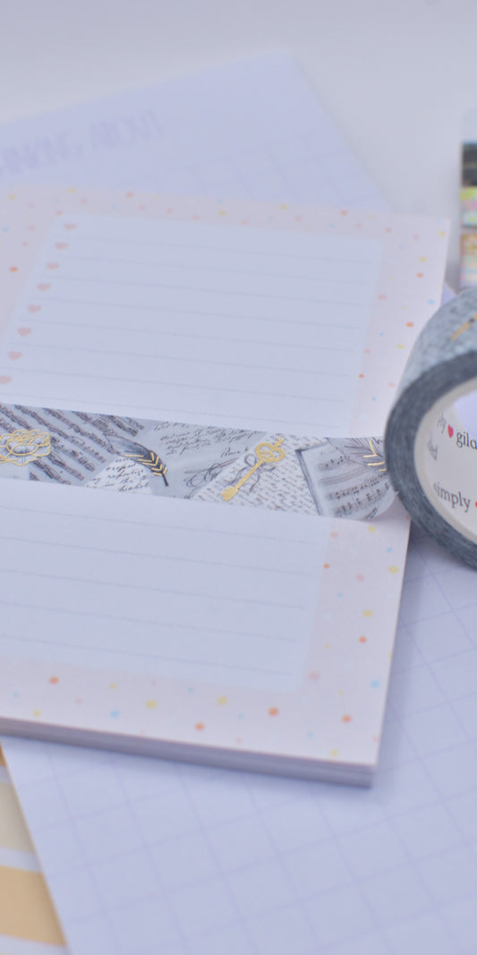 Amostra de washi Tape - Simply Gilded 15 mm - Poetry 101 Secrets Unlocked