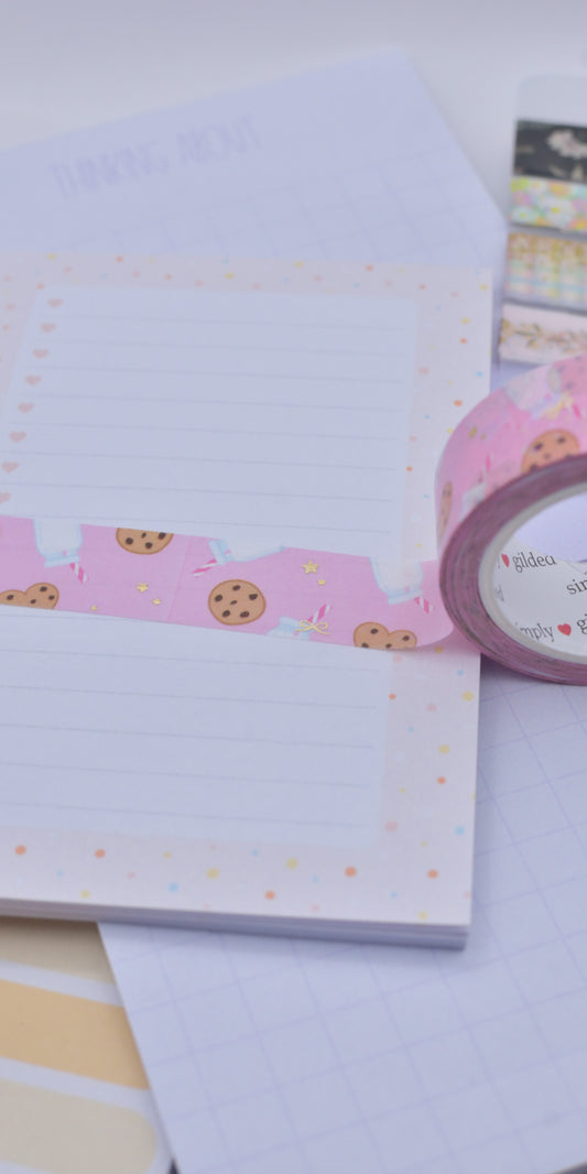 Amostra de Washi Tape - Simply Gilded 15 mm - Cookies and Milk Pink