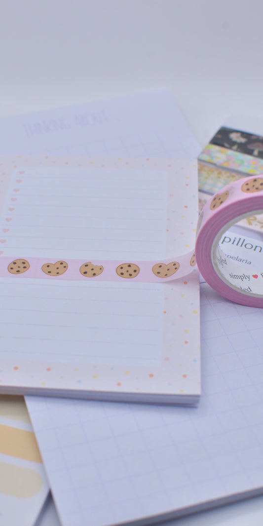 Amostra de Washi Tape - Simply Gilded 10 mm - Heart Cookies Pink