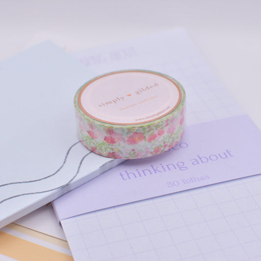 Amostra de Washi Tape - Simply Gilded 15 mm - Bright Floral Aviary