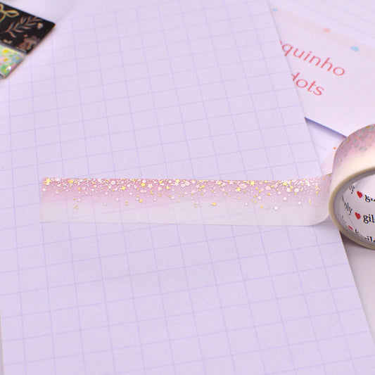 Amostra de Washi Tape - Simply Gilded 15 mm - Degrade Rosa