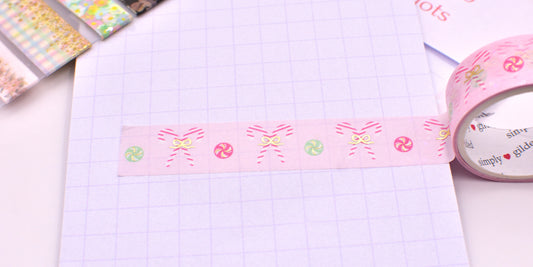 Amostra de Washi Tape - Simply Gilded 15 mm - Docinhos