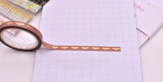 Amostra de Washi Tape -  Simpli Gilded - Morceguinhos