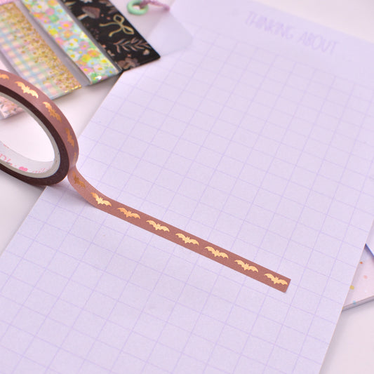 Amostra de Washi Tape -  Simpli Gilded - Morceguinhos