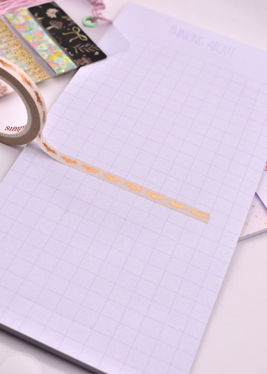 Amostra de Washi Tape - Simply Gilded 5 mm - Morceguinhos Bege