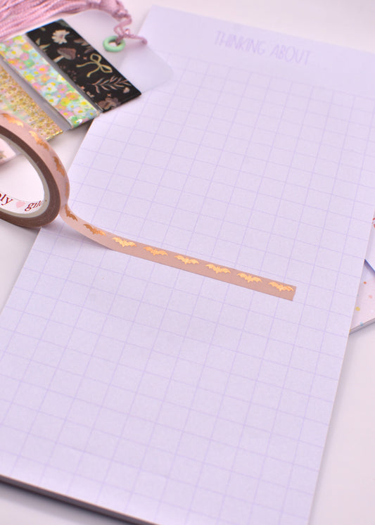 Amostra de Washi Tape - Simply Gilded 5 mm - Morceguinhos Marrom