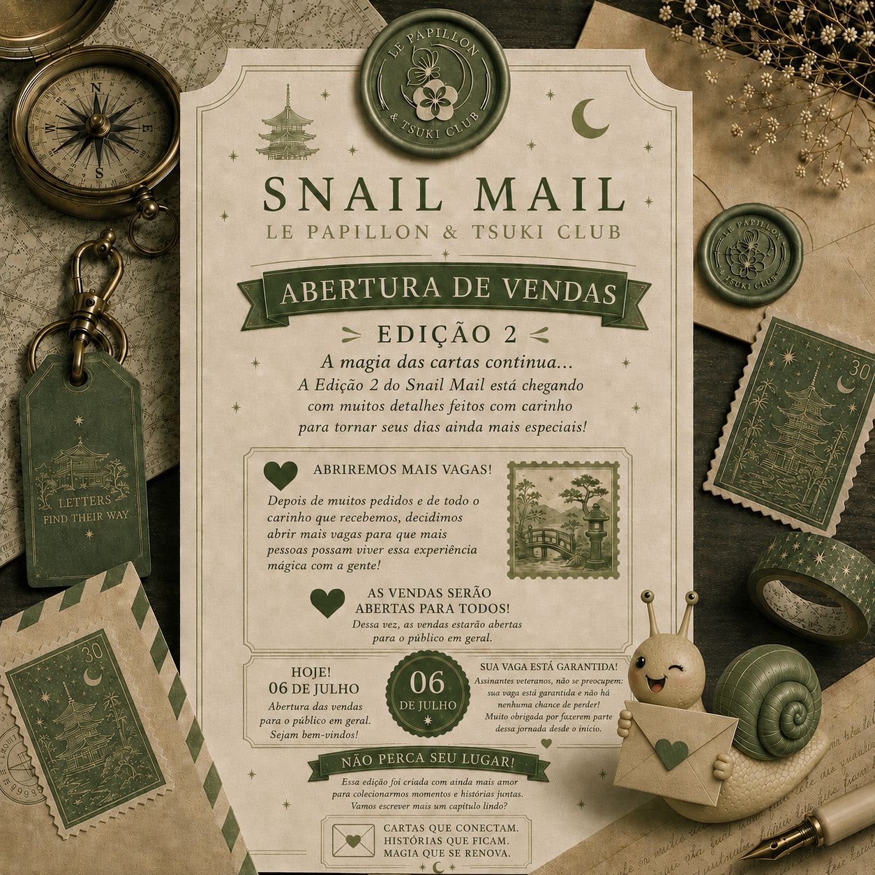 Snail Mail Le Papillon&Tsuki Club - Julho