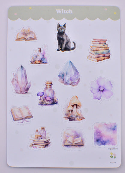 Cartela de Adesivos Witch