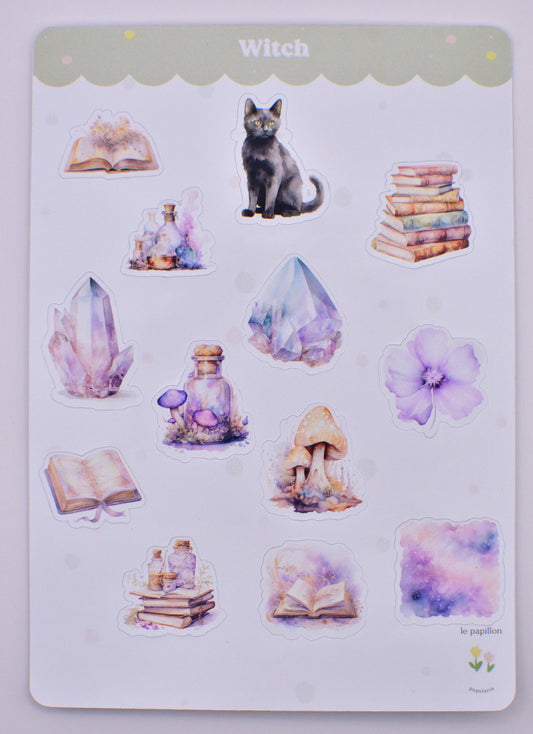 Cartela de Adesivos Witch