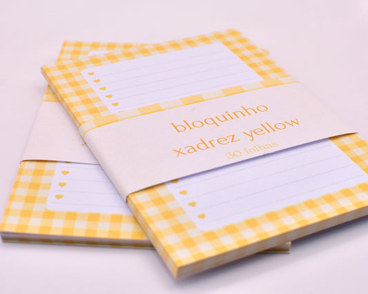 Bloquinho Pautado – Xadrez Yellow