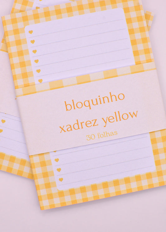 Bloquinho Pautado – Xadrez Yellow