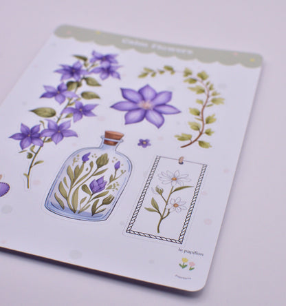 Cartela de Adesivos Calm Flowers