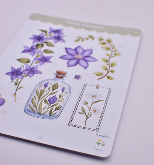 Cartela de Adesivos Calm Flowers