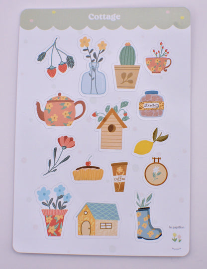 Cartela de Adesivos Cottage