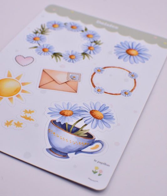 Cartela de Adesivos Daisies
