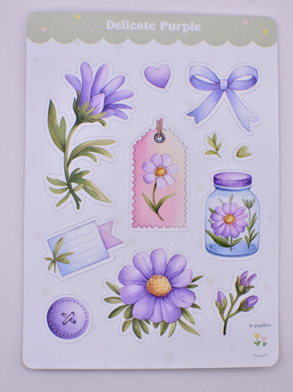 Cartela de Adesivos Delicate Purple