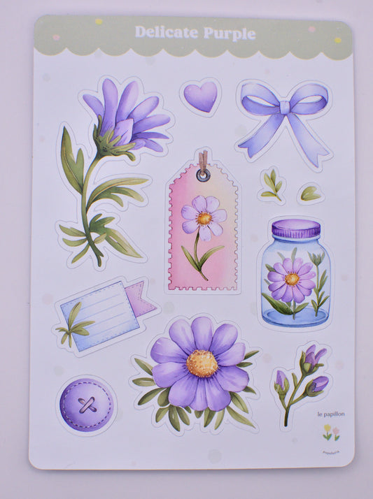 Cartela de Adesivos Delicate Purple