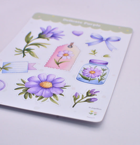 Cartela de Adesivos Delicate Purple