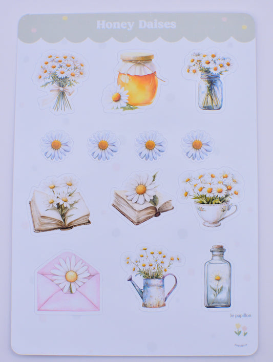 Cartela de Adesivos Honey Daisies