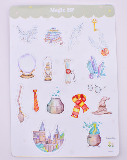 Cartela de Adesivos Magic HP