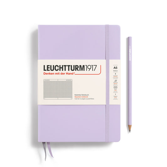 Caderno Leuchtturm1917 Medium (A5) Quadriculado, 251 páginas, Capa Dura, Lilac