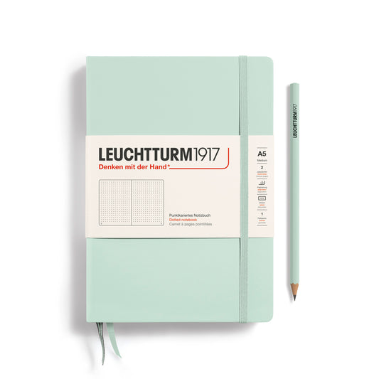Caderno Leuchtturm1917 Medium (A5) Pontilhado, 251 páginas, Capa Dura, Mint