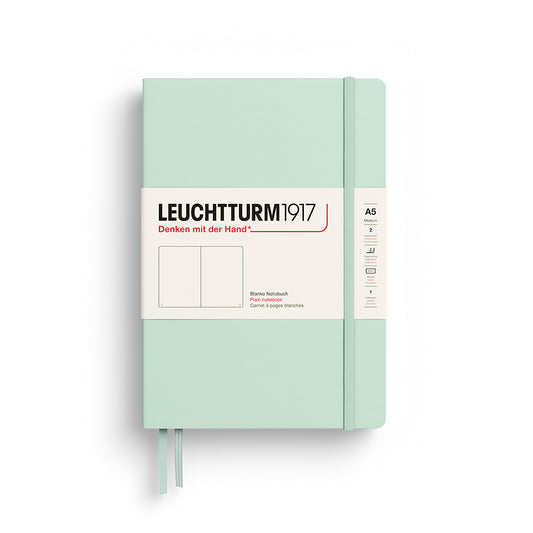 Caderno Leuchtturm1917 Medium (A5) Sem Pauta, 251 páginas, Capa Dura, Mint