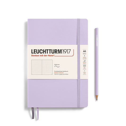 Caderno Leuchtturm1917 Medium (A5) Pontilhado, 123 páginas, Softcover, Lilac