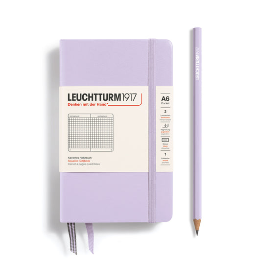 Caderno Leuchtturm1917 Pocket (A6) Quadriculado, 187 páginas, Capa Dura, Lilac