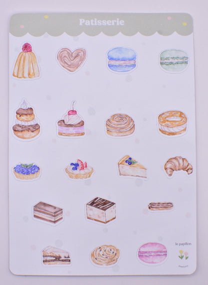 Cartela de Adesivos Patisserie