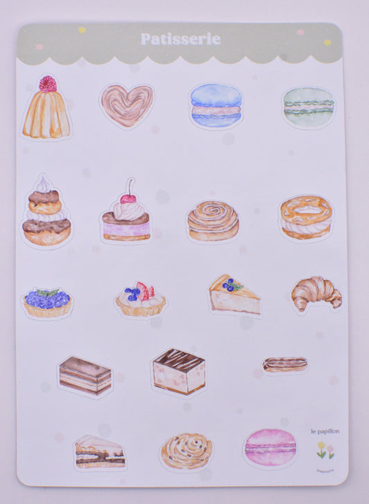 Cartela de Adesivos Patisserie